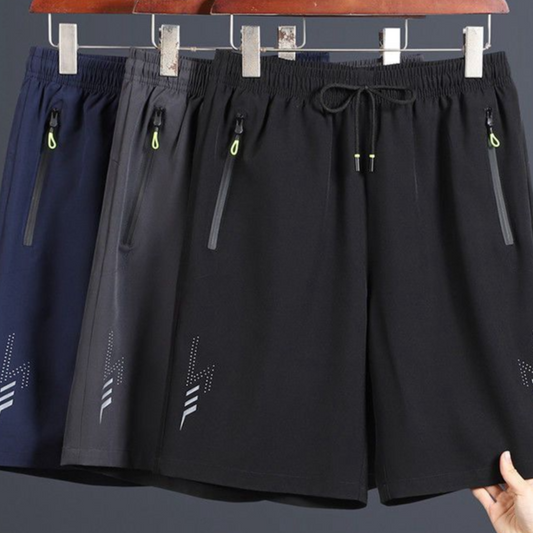 Men's Quick-Dry Training Shorts With Elastic Waist